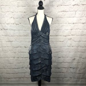 NWOT CACHE Ruffle Fitted Dress Sz 8